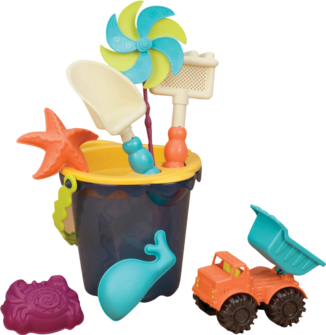 Lightbox Moreview - B. Sands Ahoy Medium Bucket Set (navy) (1280x1280)