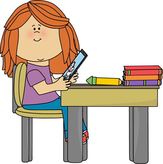 Technology Kids Clip Art School Technology Clipart - Girl In School Clipart (548x550)