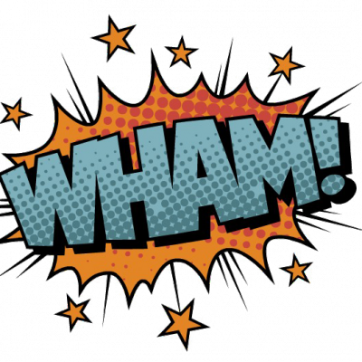 A Few Hours Later I Picked It Up Again - Wandtattoo Comic Soundeffect - Wham! - 40x31 Cm - Wall-art.de (400x400)