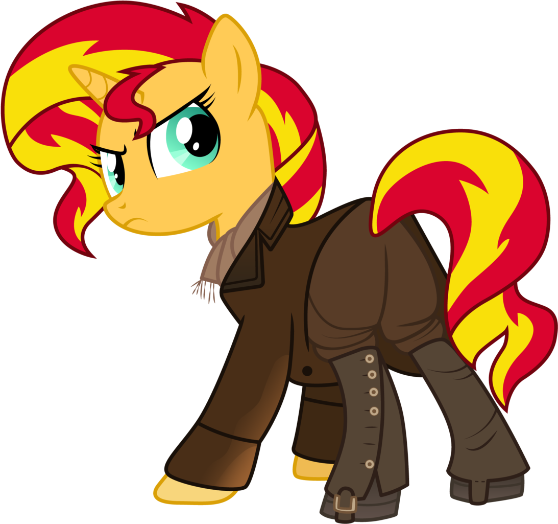 Cloudyglow, Crossover, Doctor Who, Equestria Girls, - Doctor Whooves Sunset Shimmer (1104x1024)