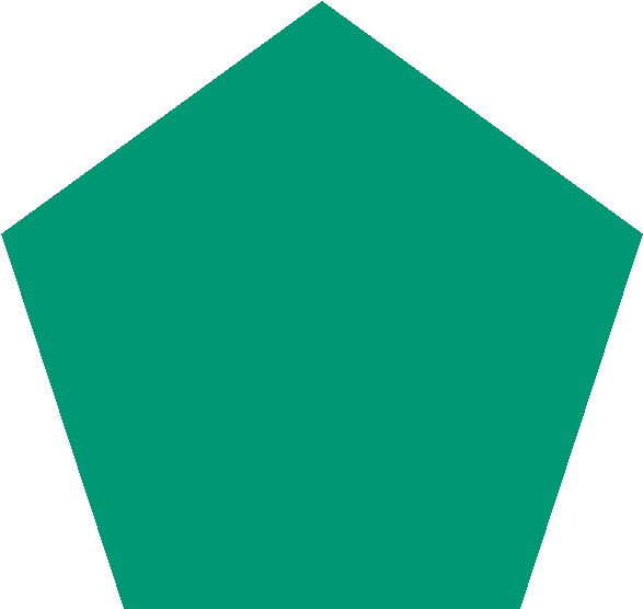 Pentagon Clipart Green - Green Pentagon Transparent Background (640x640)