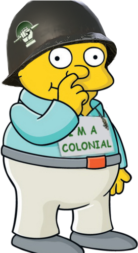 The Newest Colonial Recruit/warden Propaganda - Simpsons Hit & Run (306x500)