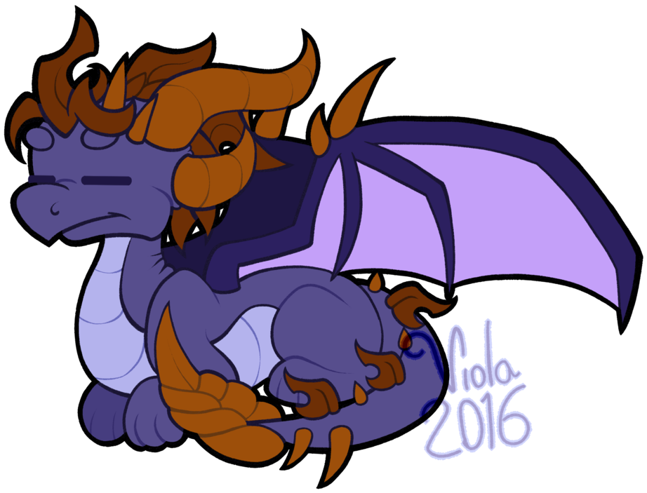 Fat Lazy Dragon By Indiana Indy Viola - Cartoon (1024x742)