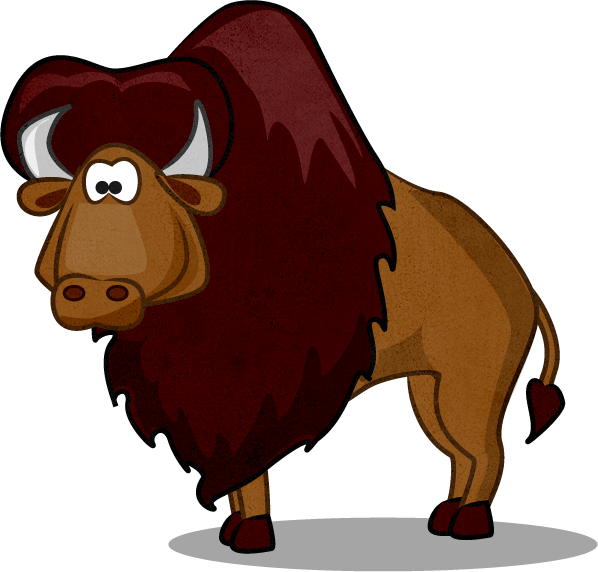 Bison Cartoon (598x572)