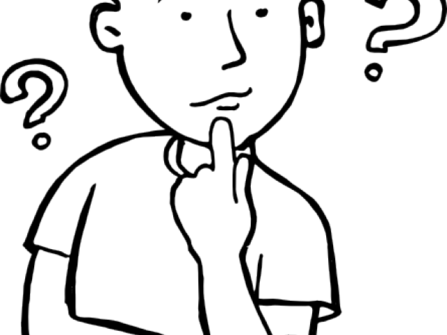 Person Thinking Clipart - Think Clipart Black And White (640x480)