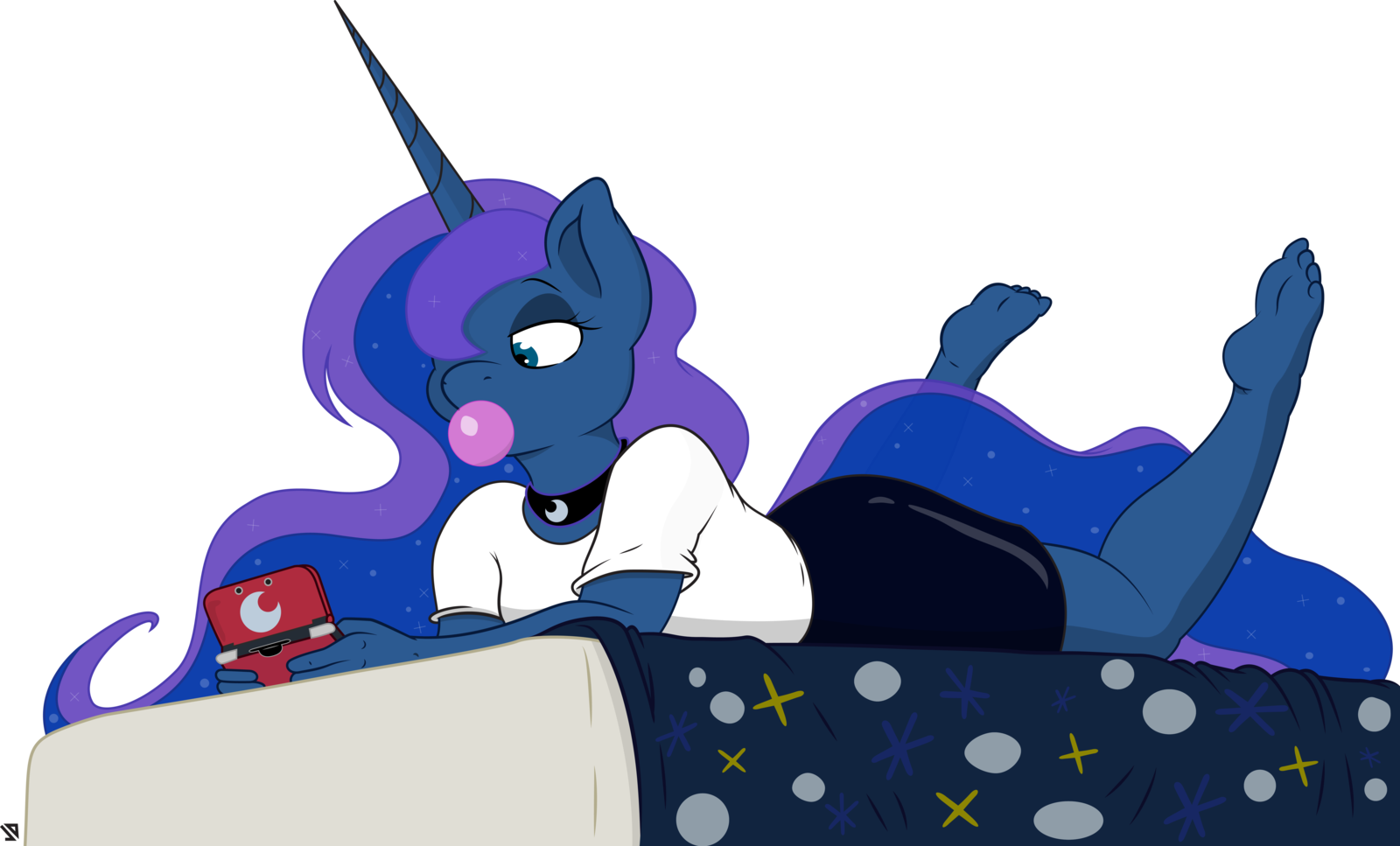 Lazy Luna By Refro82 - Mlp Sexy Gamer Luna (1600x967)