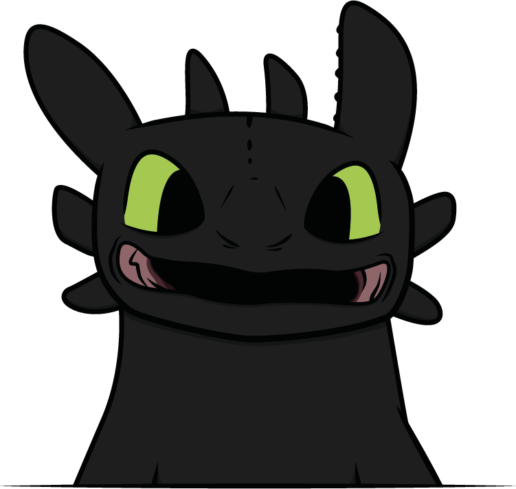Smiling Toothless By Kachiwho - Toothless Vector Png (751x711)