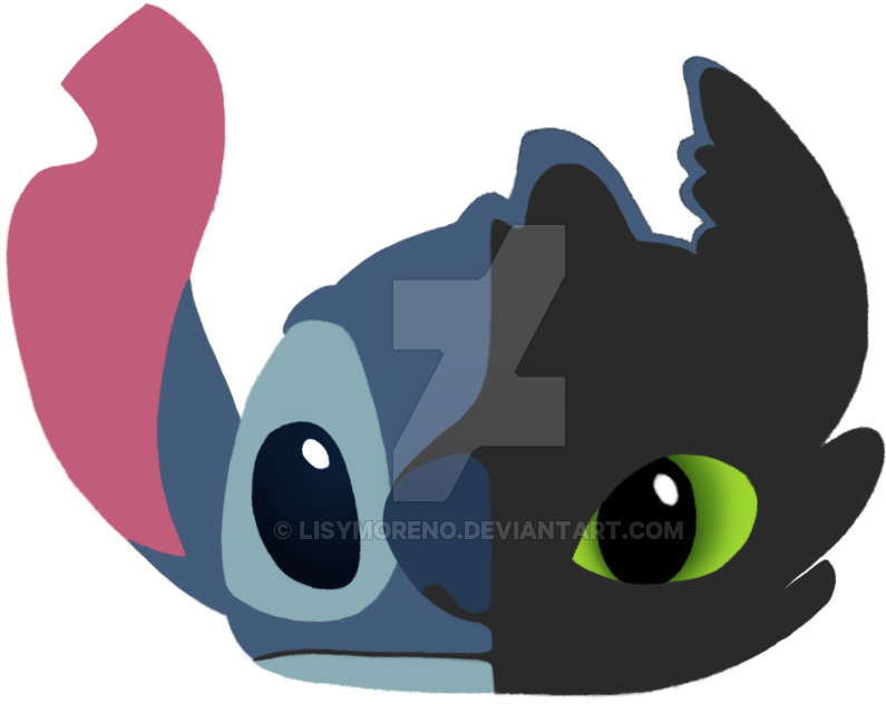 Stitch And Toothless By Lisymoreno - Baymax Toothless And Stitch (1024x724)