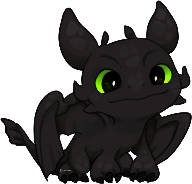Toothless By Hereiskoko - Toothless Cute Png (857x800)
