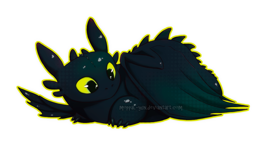 Chibi Toothless By Moppal-yun - Toothless (900x518)