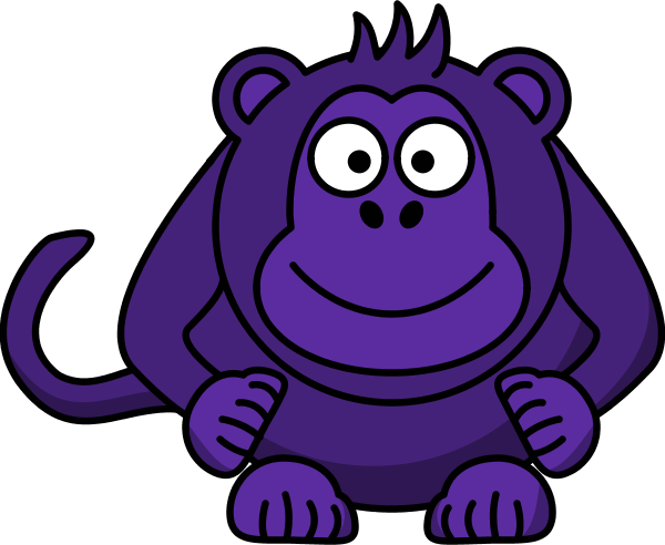 Cartoon Monkey Shower Curtain (600x492)