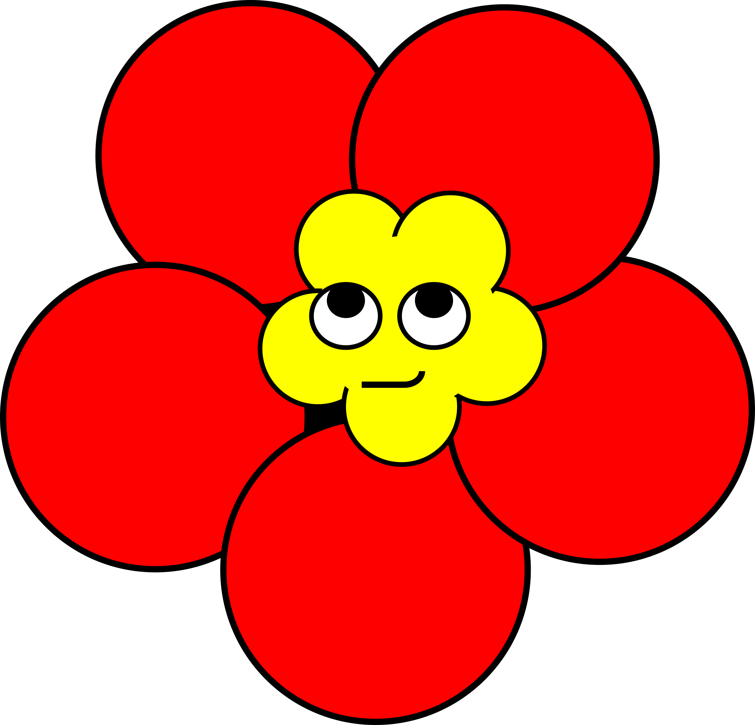 Poppy Smirk - Poppy Flower With A Face (2400x2305)