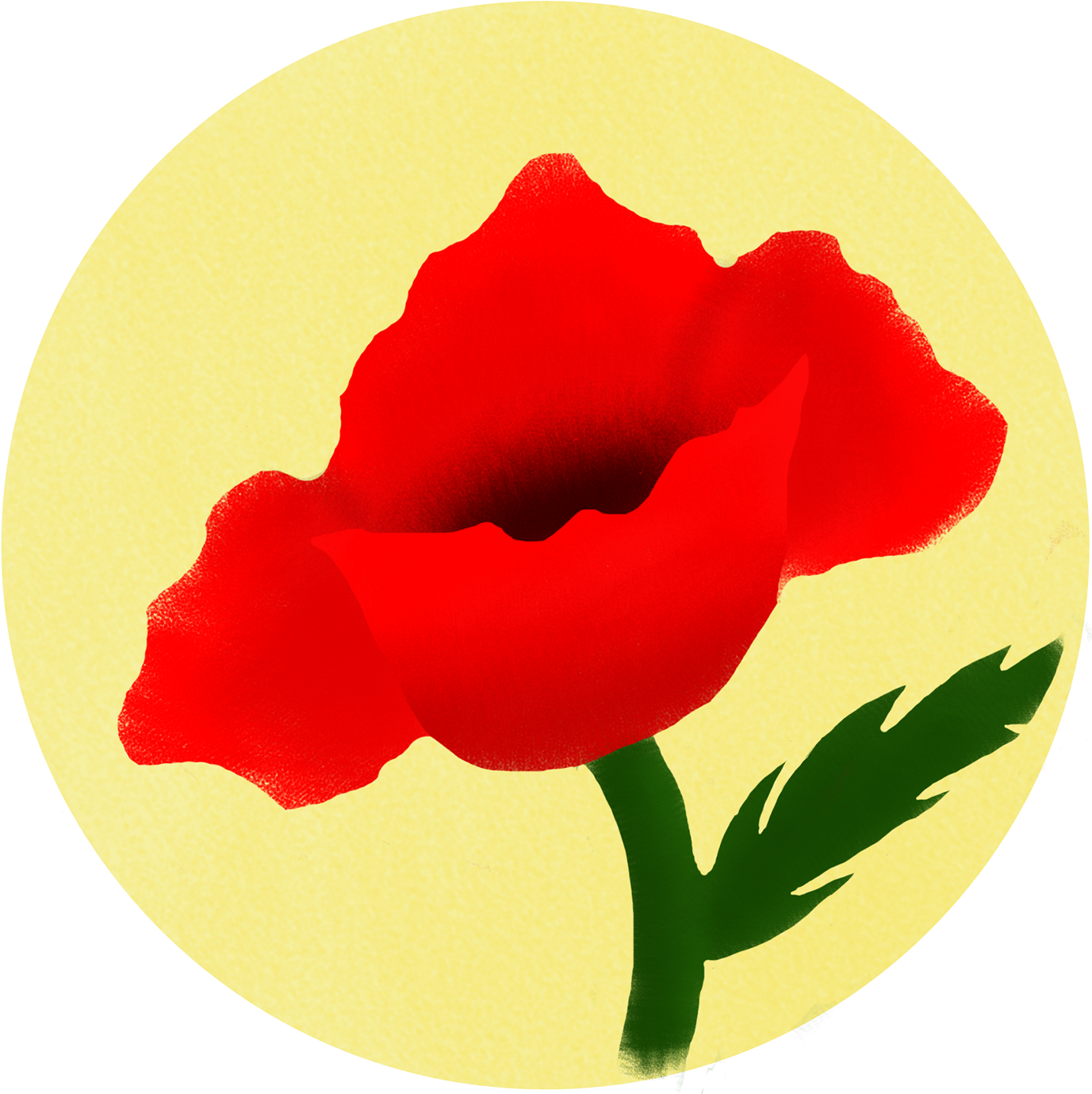 Thank You - Corn Poppy (1400x1400)