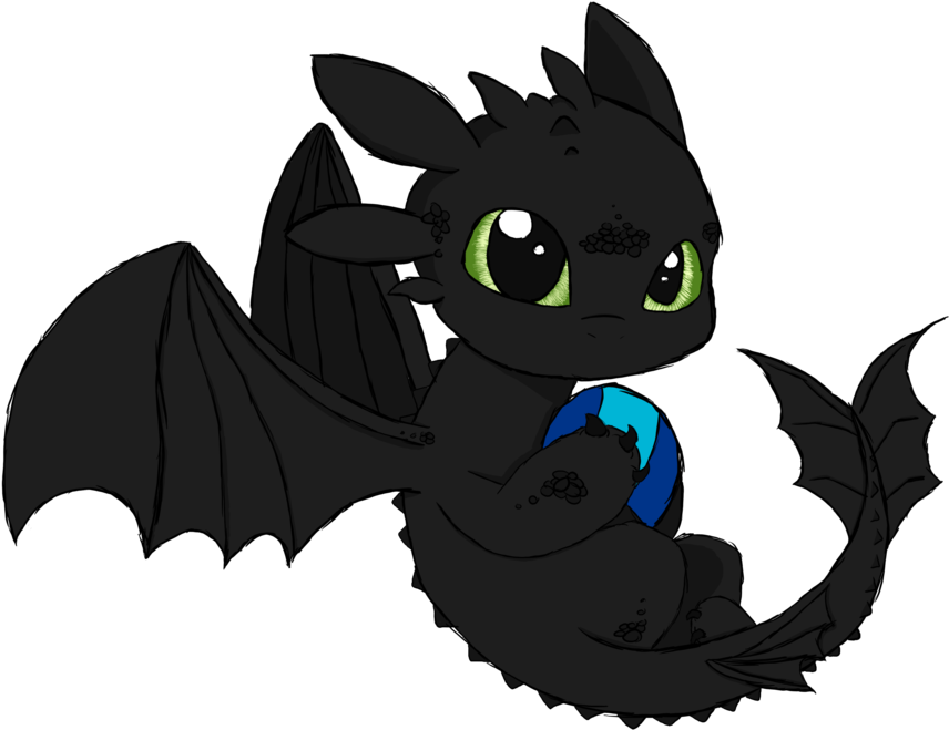 Toothless With Ball By Xxbrandonluvaxx - Toothless How To Train Your Dragon (1012x789)