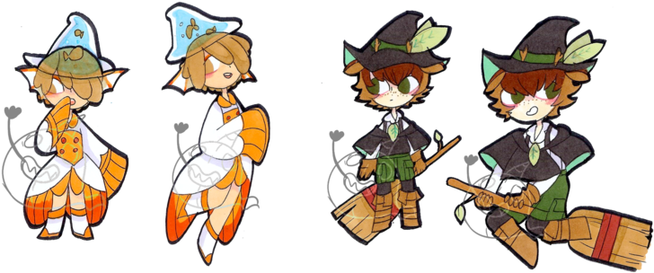 [closed] Witches Set Adopts By Acasketcase - Cartoon (800x397)