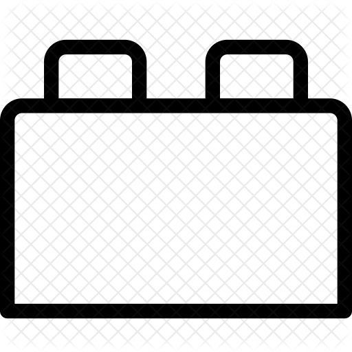 Lego Brick Icon - Lego Brick Black And White (512x512)