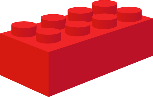 Red Toy Brick Commission For Pokezombie By Kinnichi - Toy Brick Png (500x319)