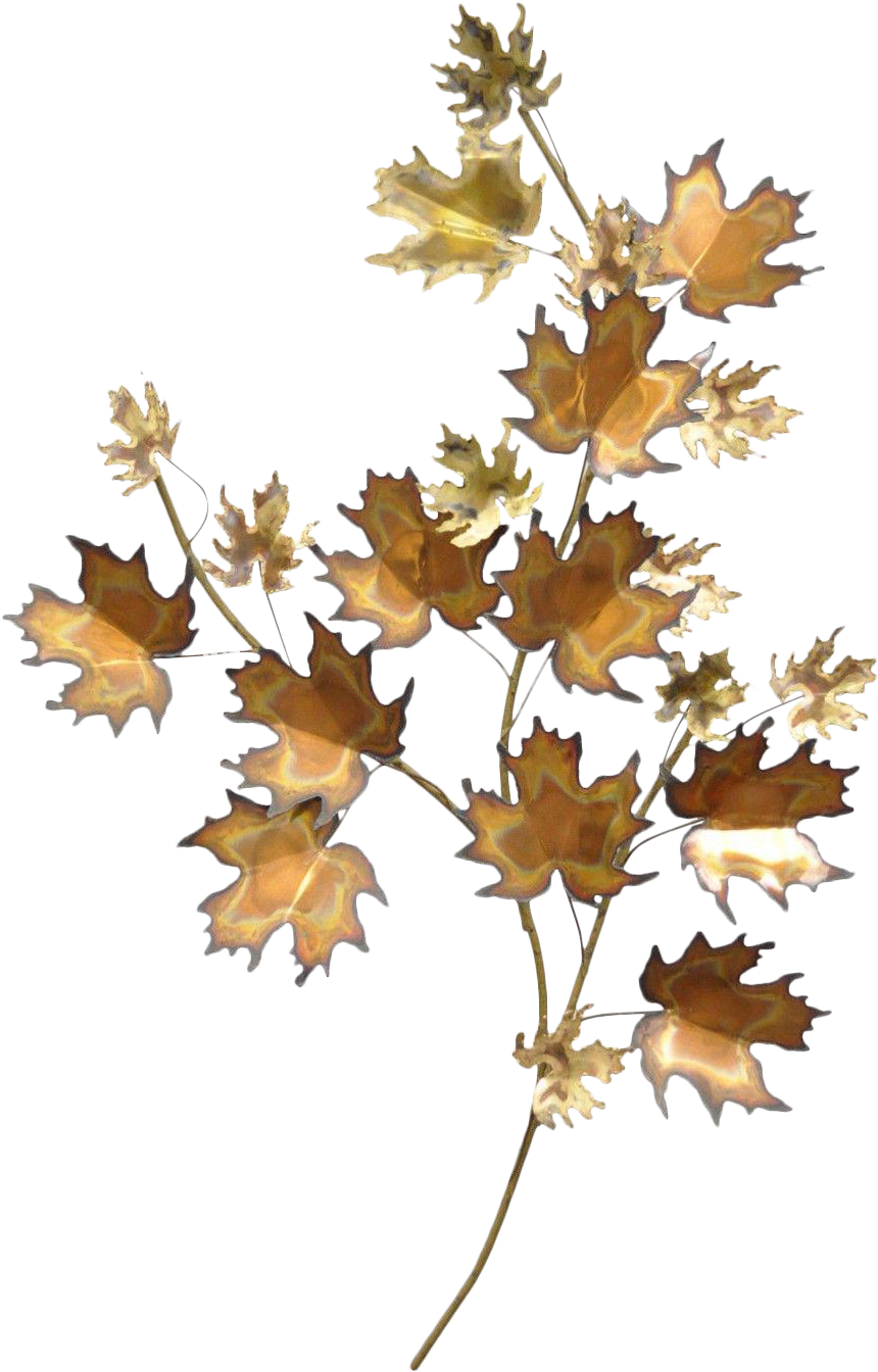 Vintage Mid Century Modern Curtis Jere Maple Leaf Wall - C. Jeré (954x1492)