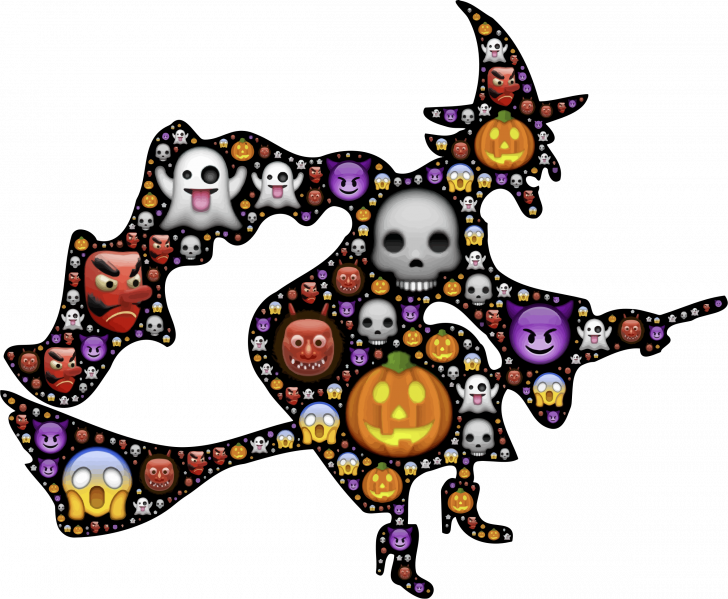 Halloween Creepy Witch Clipart Clipartix Picture Of - Witch On A Broom (728x599)