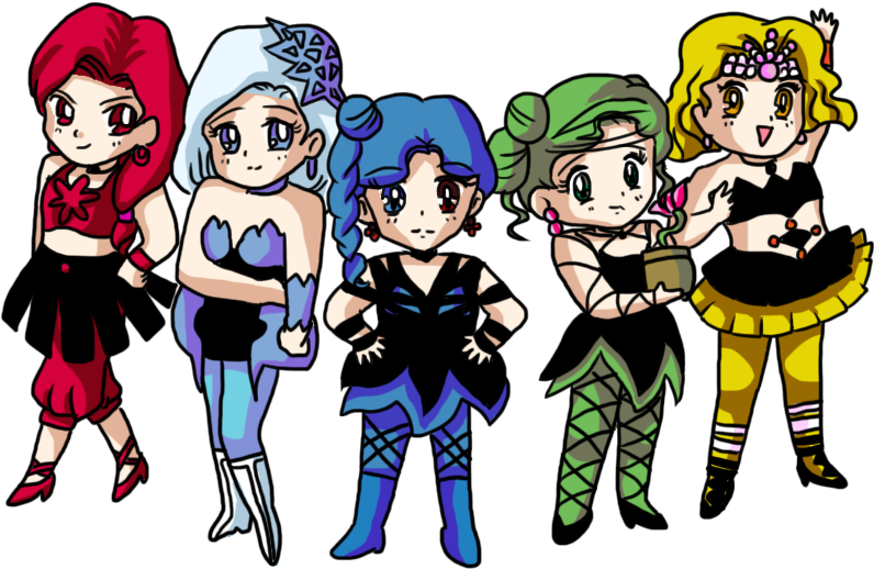 Chibi Witches 5 By Kittybags - Sailor Moon Chibi Witches (878x573)