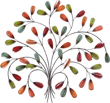 Leaf Posy Wall Art - La Hacienda Leaf Posy Wall Art (400x600)