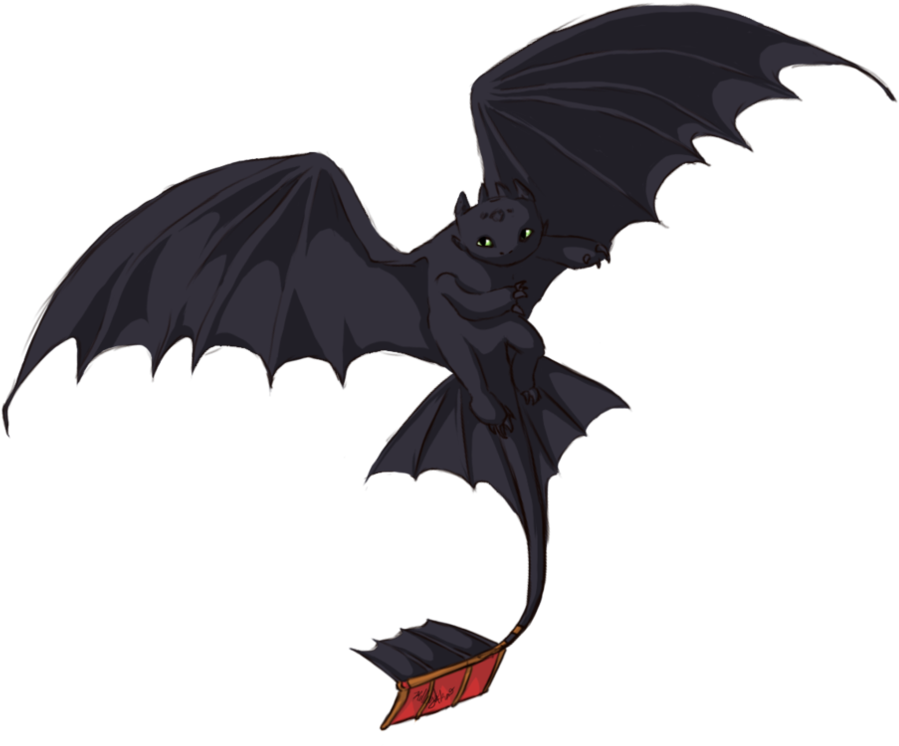 Toothless By White - Toothless Flying Transparent (1019x784)