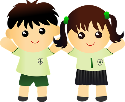 Friendship Cartoon Images - Two Kids Clipart (640x520)