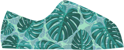 Tropical Leaf Monstera Plant Pattern Canvas Kid's Shoes - Handbag (500x500)