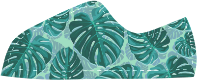Tropical Leaf Monstera Plant Pattern Canvas Kid's Shoes - Skirt (500x500)