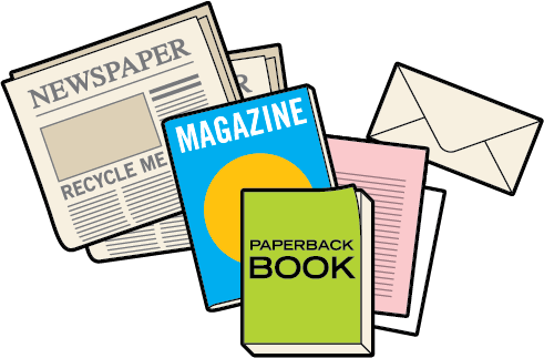 Newspaper Clipart Recycling - Recycle Paper Png (491x323)