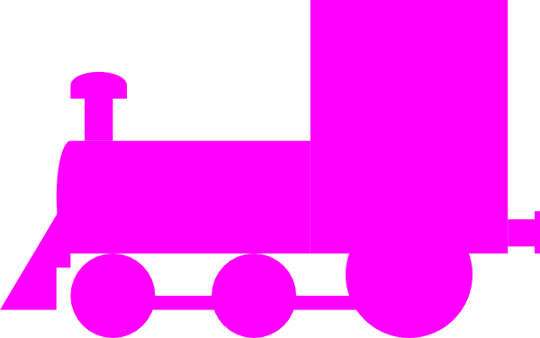 Pink Locomotive Train Clip Art - Pink Train Clip Art (600x376)