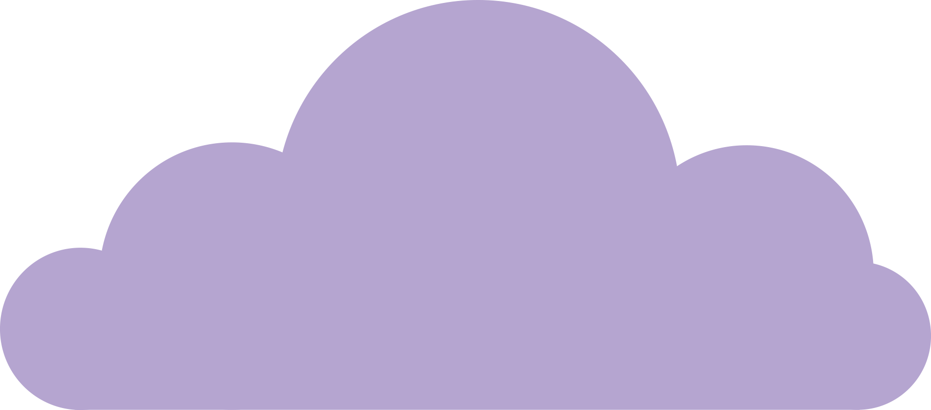 Cloud Clipart Purple - Purple Cloud Clipart (1897x836)