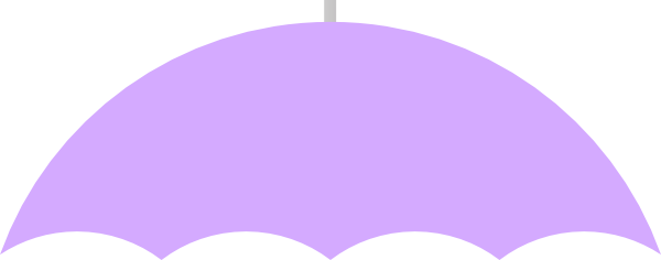 Purple Umbrella Clip Art - Purple Umbrella Clip Art (600x236)
