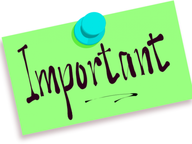 Post It Clipart Important - Important Clipart (640x480)