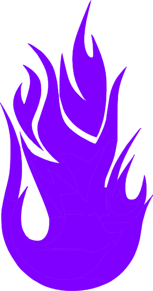 Fire Clip Art - Cartoon Purple Fire (312x591)