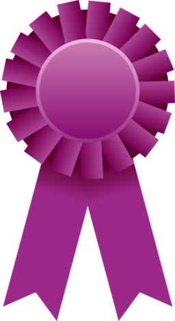 Pink Award Ribbon Clipart - Purple Award Ribbon Png (256x469)