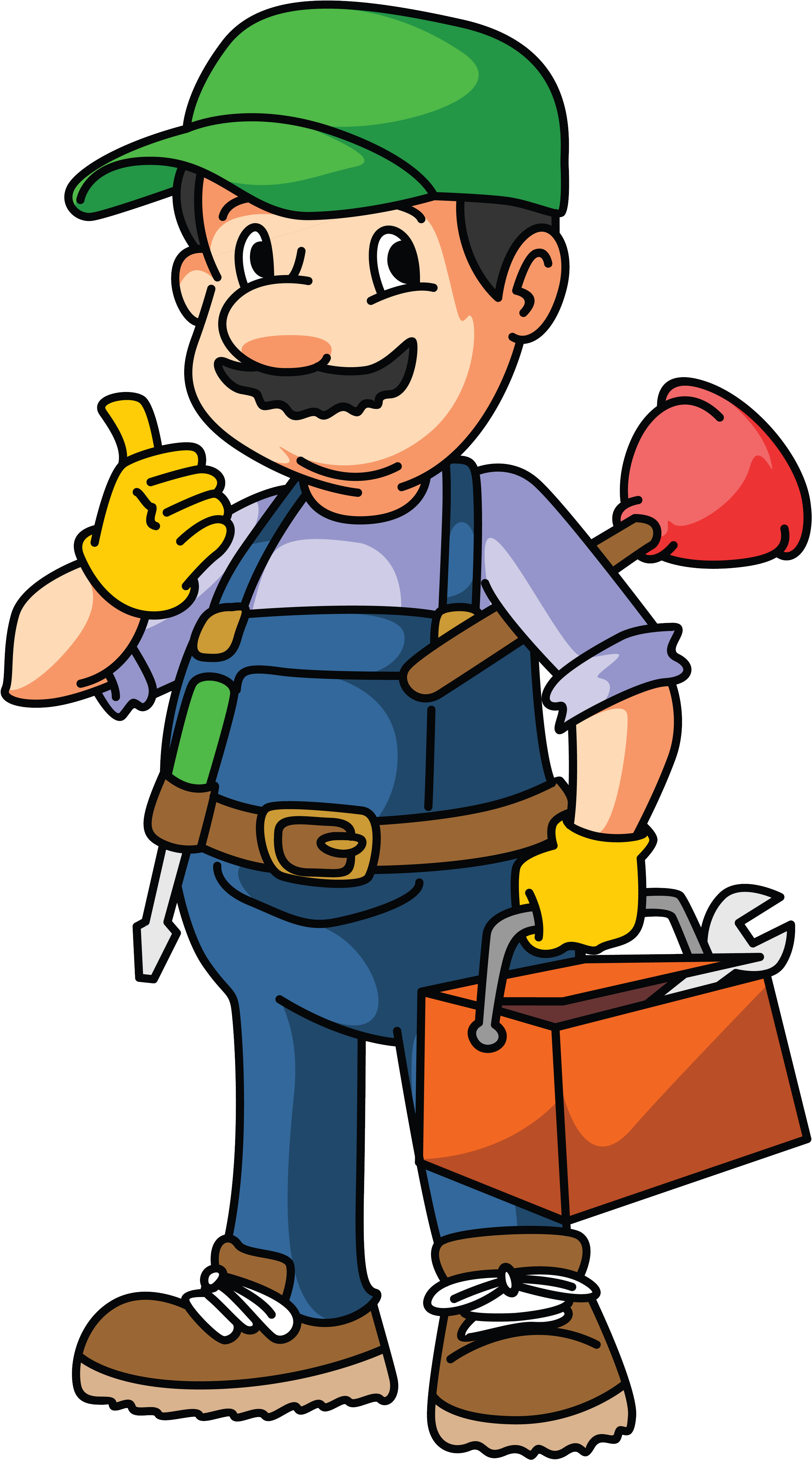 Call - Plumber Cartoon (3246x4621)