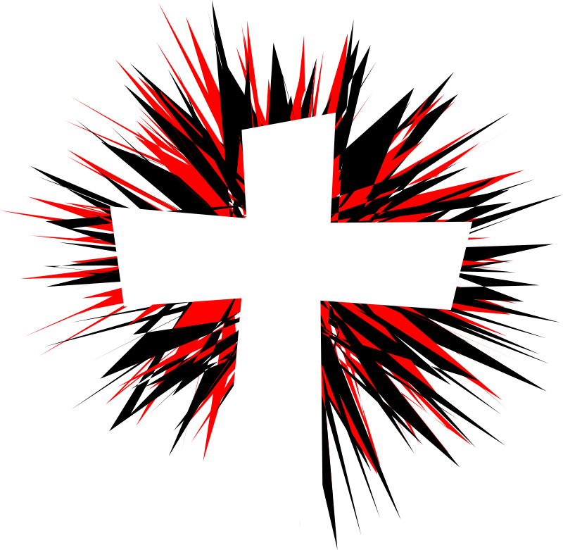 Catholic Crosses Clipart - White Starburst Cross Canvas Lunch Bag (800x781)