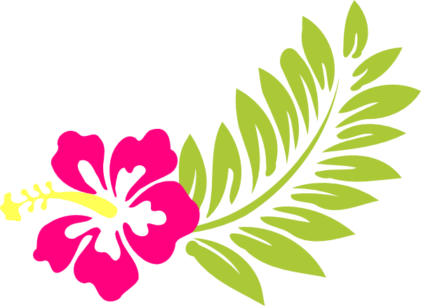 Beach Flower Cliparts - Hibiscus Clipart (600x437)