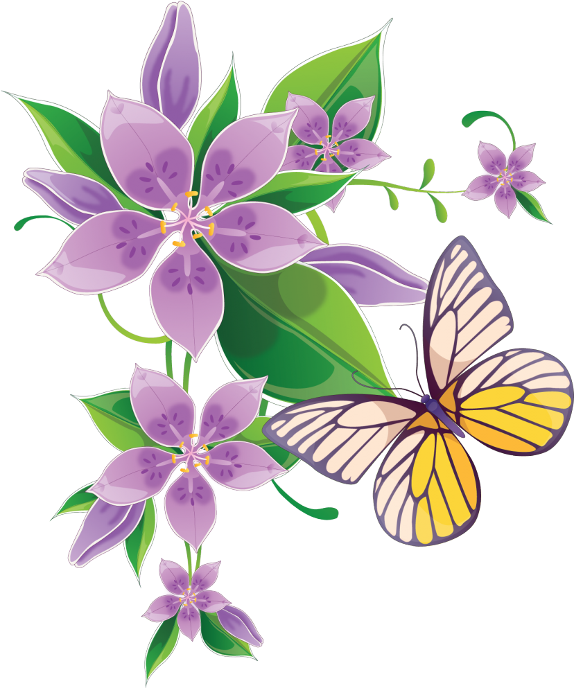 Floral Design Flower Clip Art - Floral Flower Wall Mural 27 (831x1024)