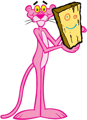Pink Panther Holding Plank By Tommypezmaster - Pink Panther (307x457)