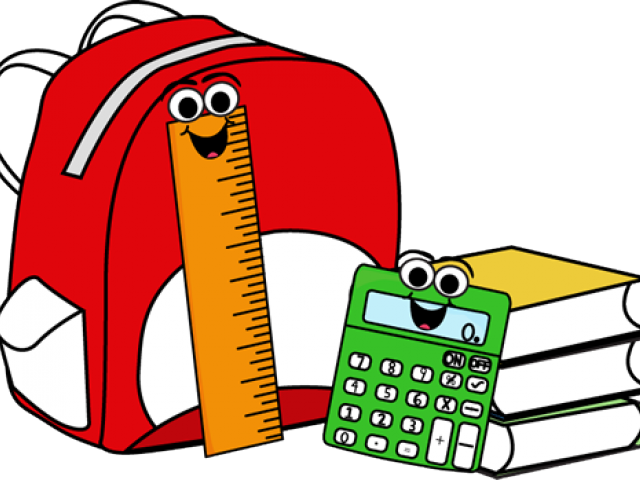 School Items Clipart - School Supplies Clipart (640x480)