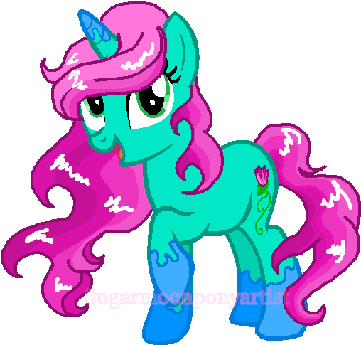 Water Lily By Sugarmoonponyartist - Water Lily Pony (551x513)