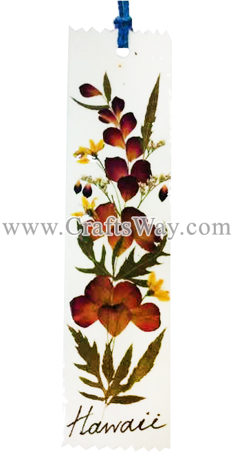 Pressed Flower Bookmark - Artificial Flower (370x666)