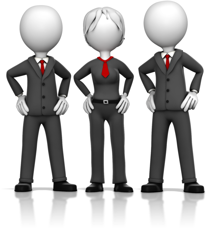 Three Business Executives 800 Clr - 3 Executives Clipart (800x800)
