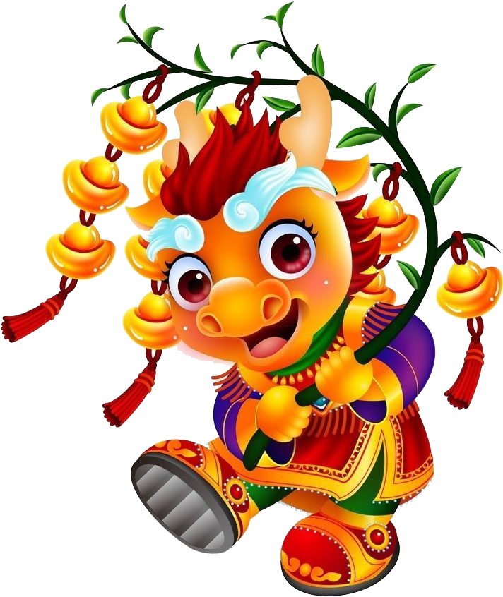 Chinese Dragon Cartoon Illustration - Chinese Dragon Cartoon Illustration (715x998)
