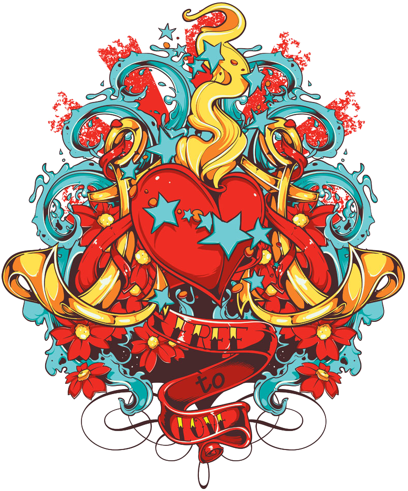 Ribbon Heart Tattoo Pictures 816*1000 Transprent Png - Ribbon Heart Tattoo Pictures 816*1000 Transprent Png (816x1000)