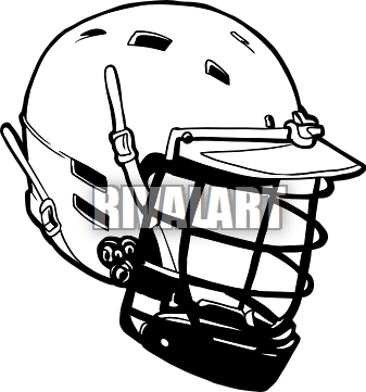 Clipart Lacrosse - Lacrosse Helmet Clip Art (337x361)