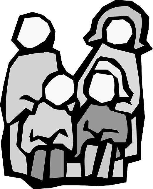 Father Family, Children, Mother, Father - Sad Family Png (521x640)