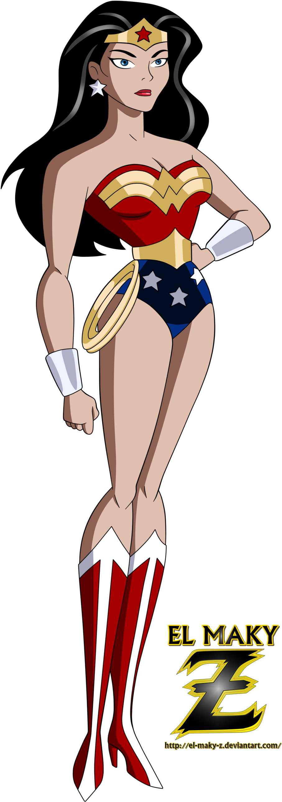 Jlu Wonder Woman By El Maky Z - Wonder Woman Cartoon Movie (1024x2712)